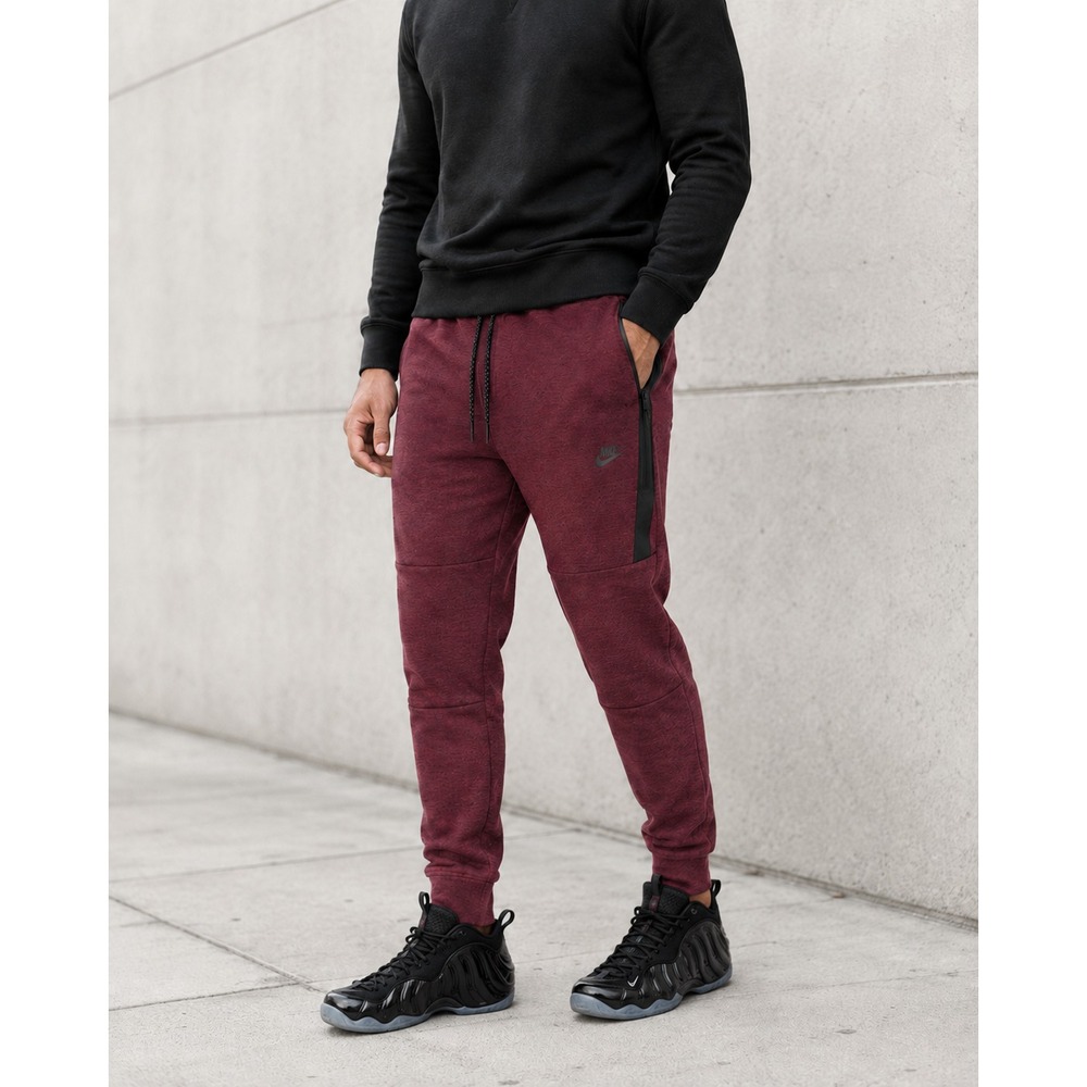Nike Pants Joggers Sweatpants Tech Fleece Beet Red Mens Large 545343-677